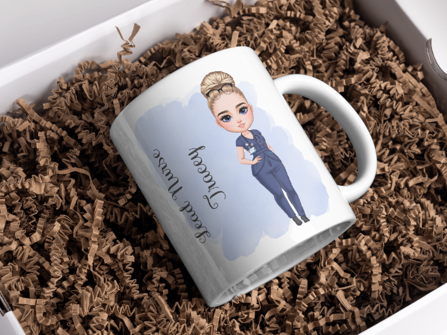 Custom Personalised Nurse, Doctor, Medical Staff Mug. Different Hairstyles, Uniform Choices And More