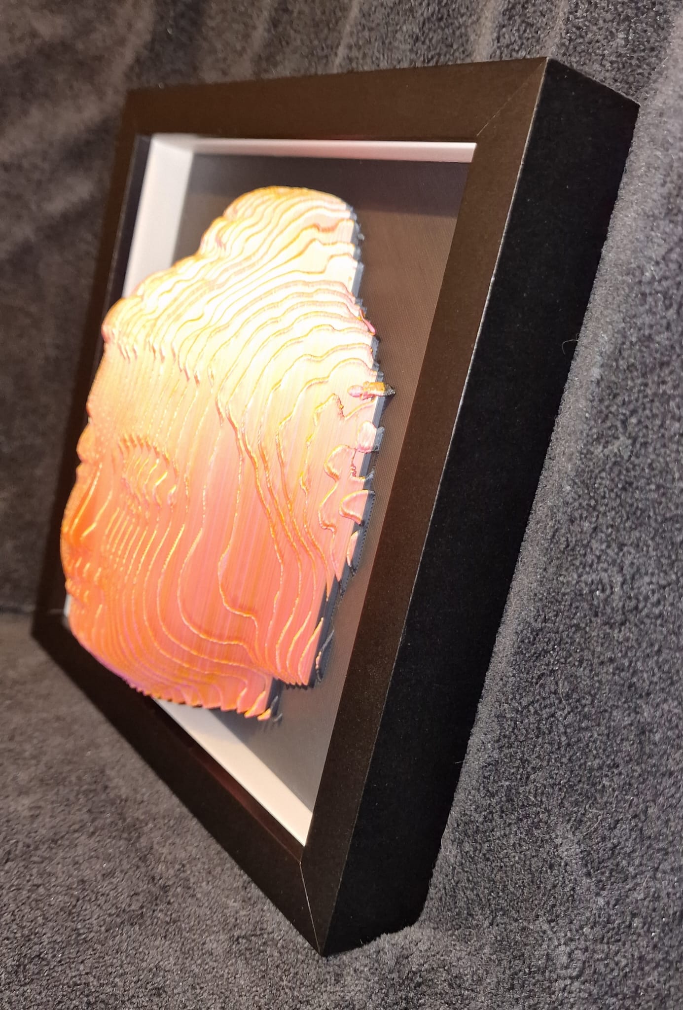 🧘♂️ 3D Printed Buddha in Shadow Box Frame – 30cm x 30cm