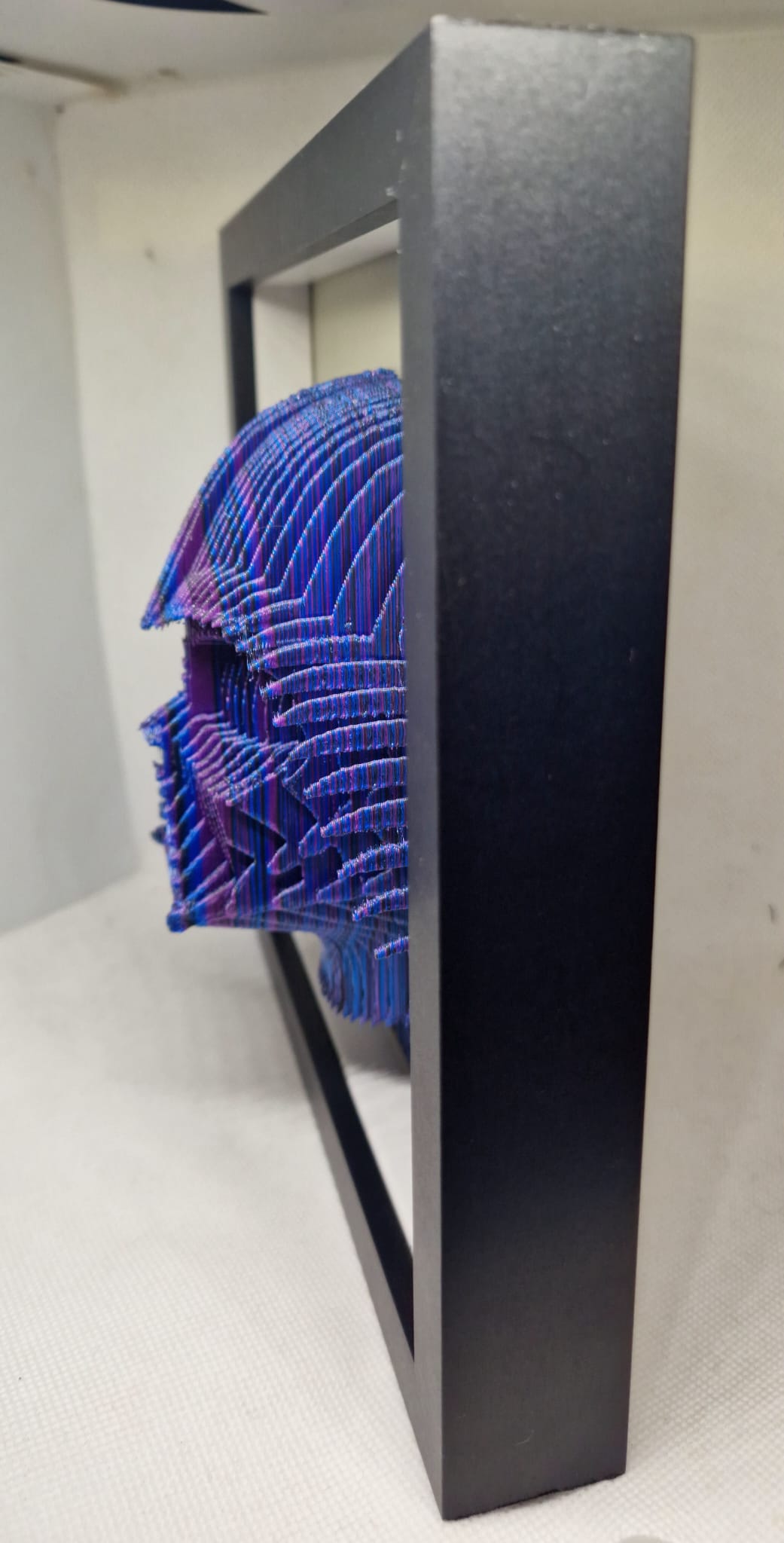 3D Darth Vader Shadow Box – Duo Dark PLA + Glow-in-the-Dark “The Dark Side” Background – Star Wars Display