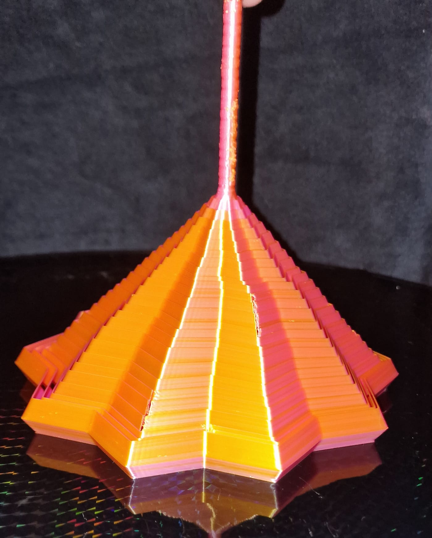 3D Printed 10-Pointed Sensory Fidget Toy with Handle – Quad Colour Silk PLA – Autism & ADHD Support