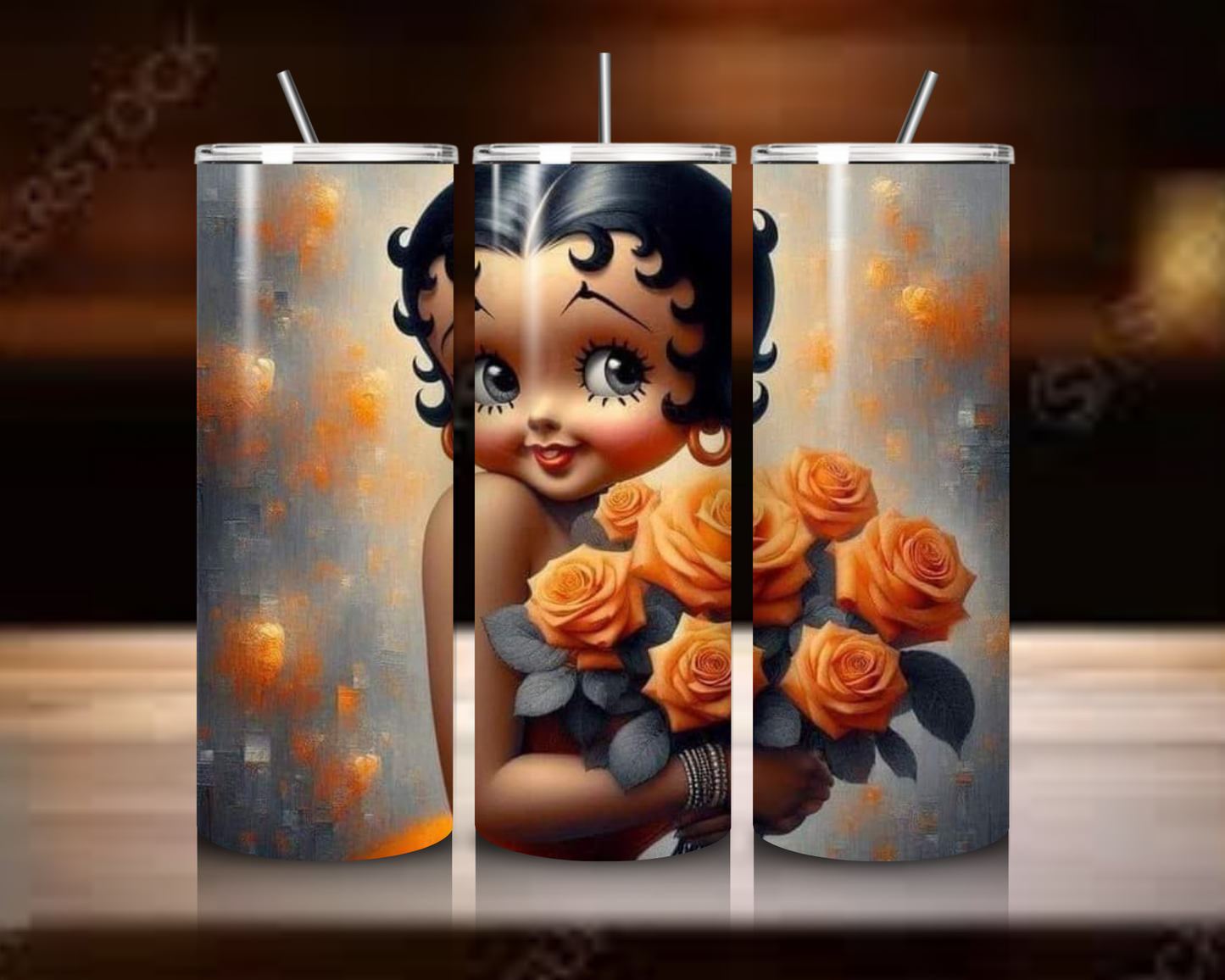 Betty Boop 20 oz Skinny Tumblers – Hot & Cold Beverage Bliss for Betty Boop Fans!