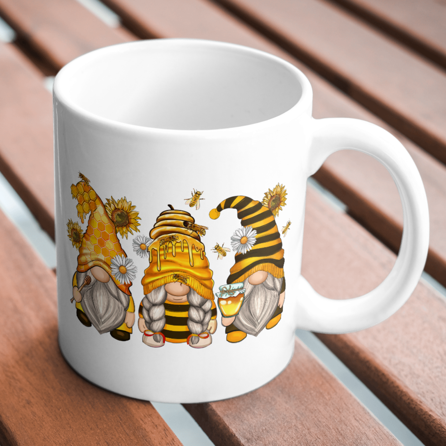 Handmade Bee Gonk Mug: Whimsical Drinkware for Bee Lovers