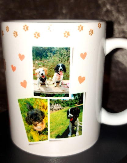 Custom Handmade Pet, Dog or Cat 6 Photo Picture Mug - Perfect Gift for Pet Parents