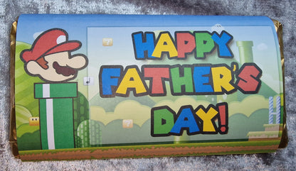 Fathers Day Super Daddio Chocolate Bar And Wrapper. Dad Gift. Birthday.