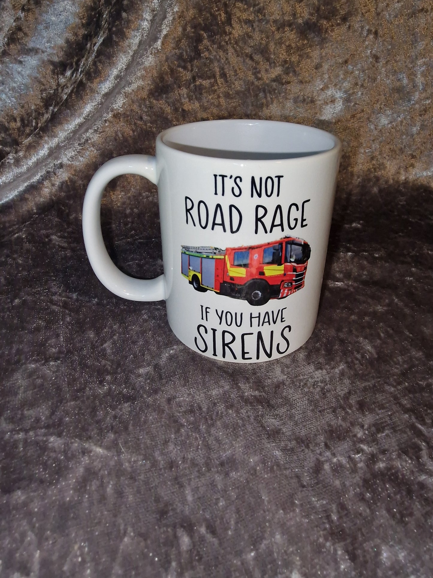 Personalised Gift Fire Engine Mug And Or Coaster Emergency Services. Fireman, Firewoman, Fire Service, Fire Fighter