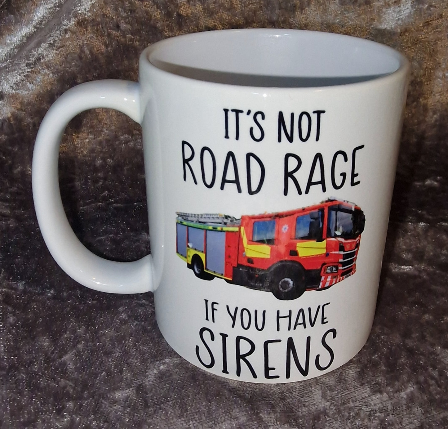 Personalised Gift Fire Engine Mug And Or Coaster Emergency Services. Fireman, Firewoman, Fire Service, Fire Fighter