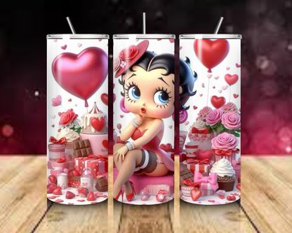 Betty Boop 20 oz Skinny Tumblers – Hot & Cold Beverage Bliss for Betty Boop Fans!