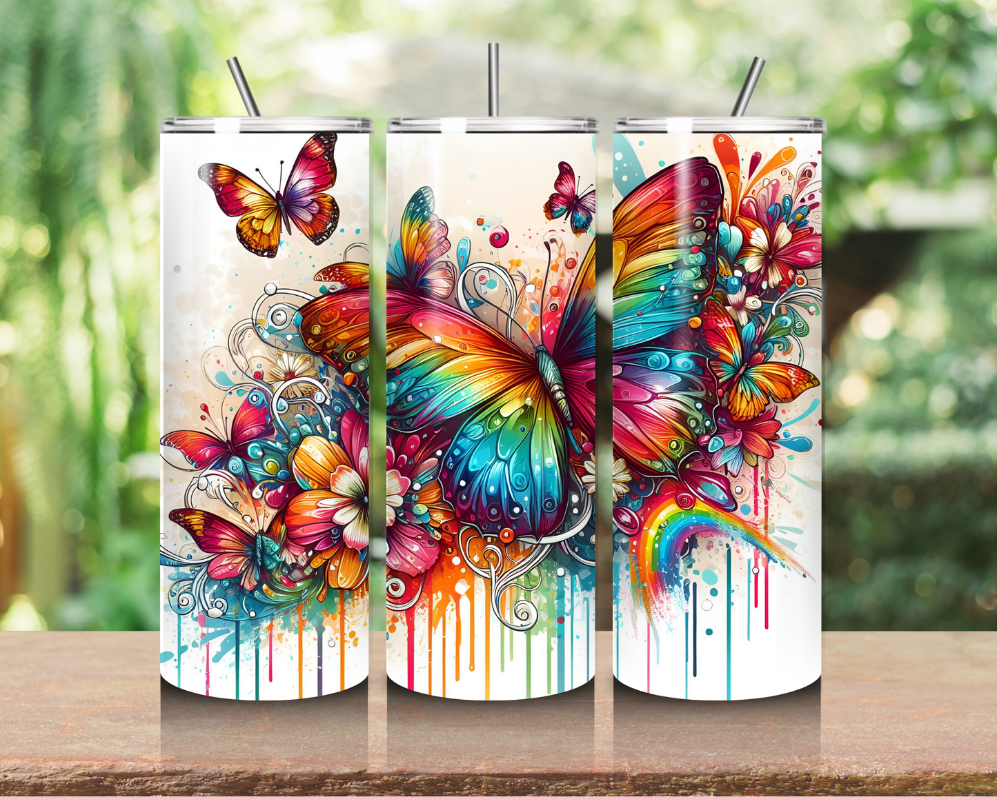 Beautiful Butterfly Collection - 20oz Skinny Tumbler - Sip with Elegance and Grace!