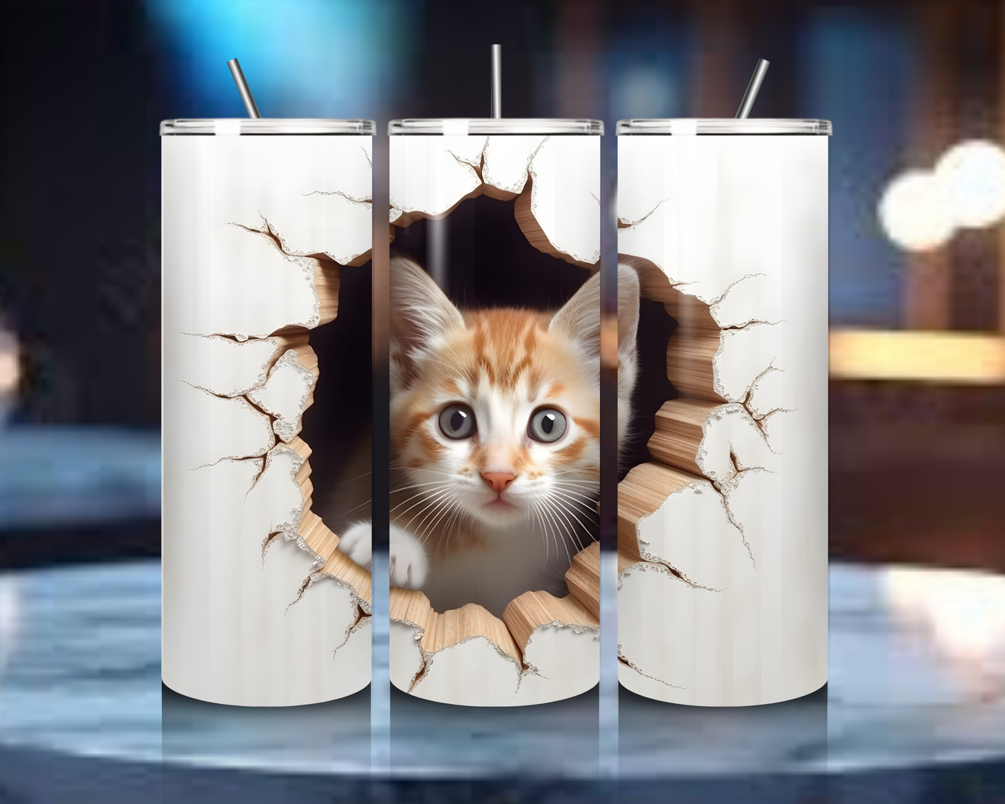 The Cat Feline Collection 20oz Skinny Tumblers