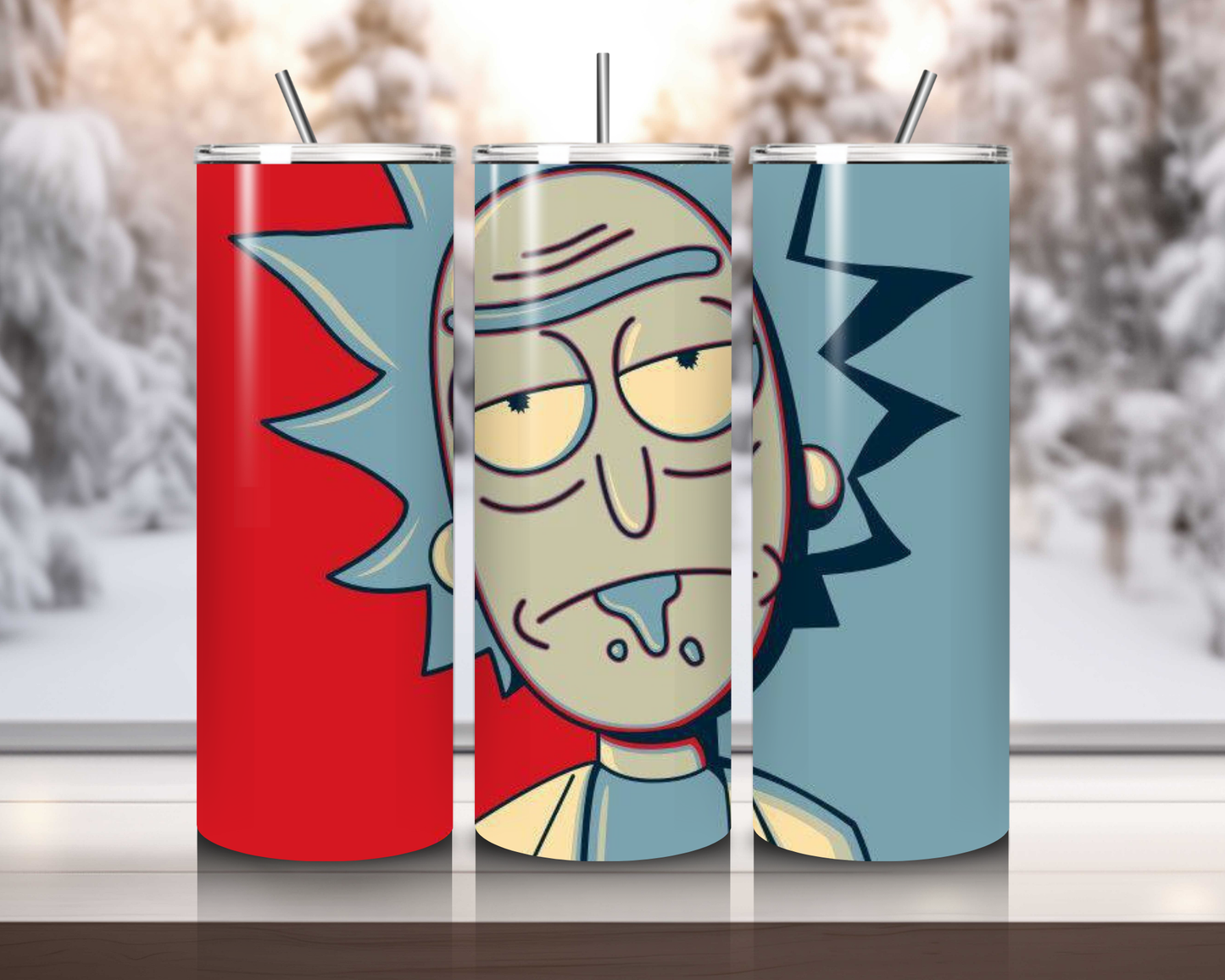 Rik And Morty Collection 20oz Skinny Tumbler - Customisable Personalised Gift