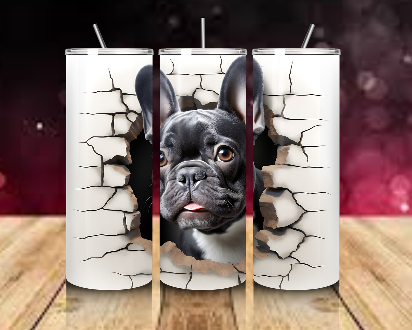 Dog and Puppy Collection 20oz Skinny Tumblers - Hot and Cold Drinkware for Dog Lovers