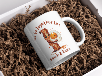 We Go Together Like..." 11oz Ceramic Mug - Perfect Valentine's Love Gift - Personalisable