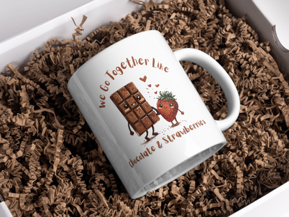 We Go Together Like..." 11oz Ceramic Mug - Perfect Valentine's Love Gift - Personalisable