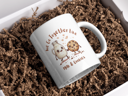 We Go Together Like..." 11oz Ceramic Mug - Perfect Valentine's Love Gift - Personalisable