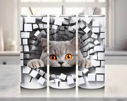 The Cat Feline Collection 20oz Skinny Tumblers