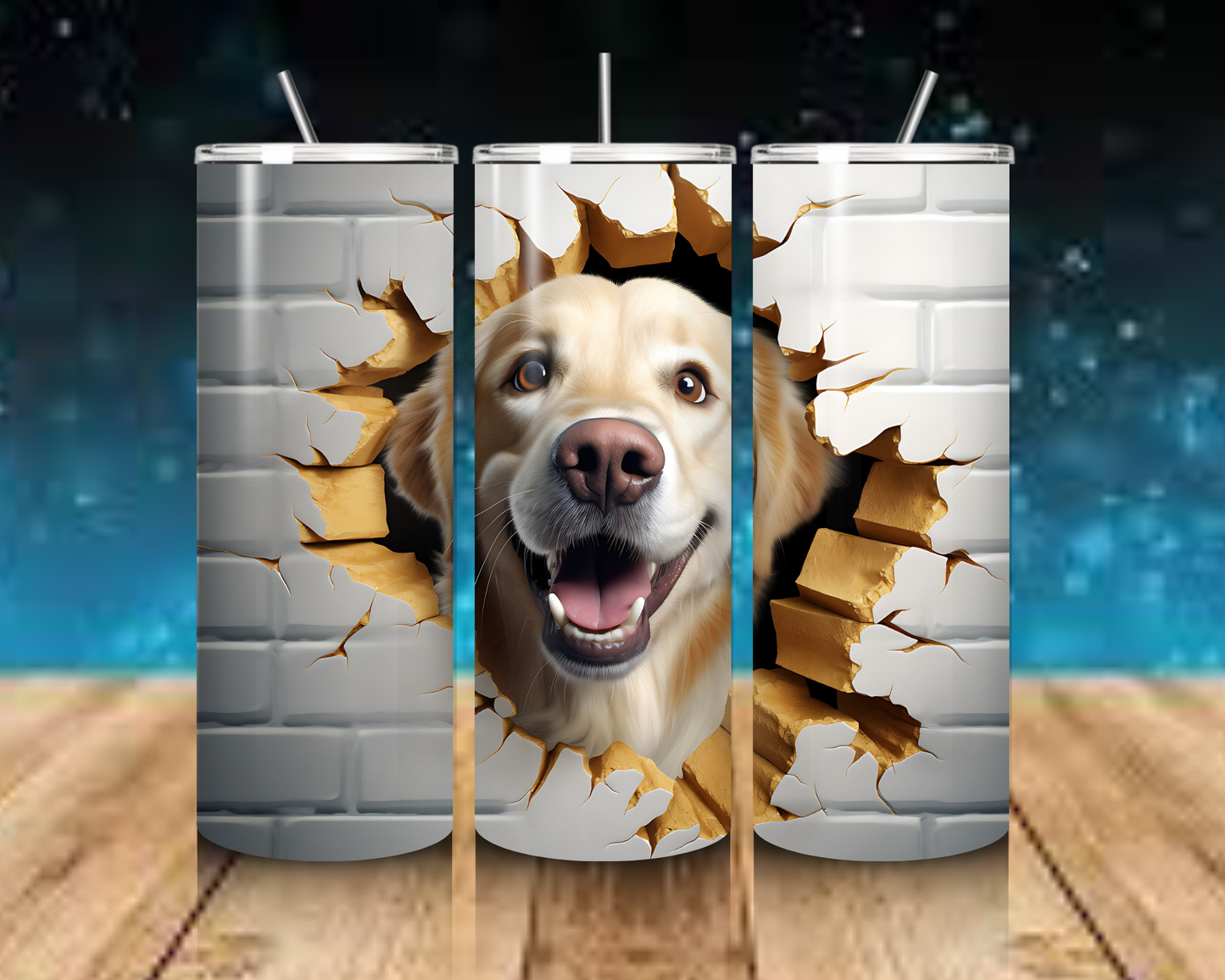 Dog and Puppy Collection 20oz Skinny Tumblers - Hot and Cold Drinkware for Dog Lovers