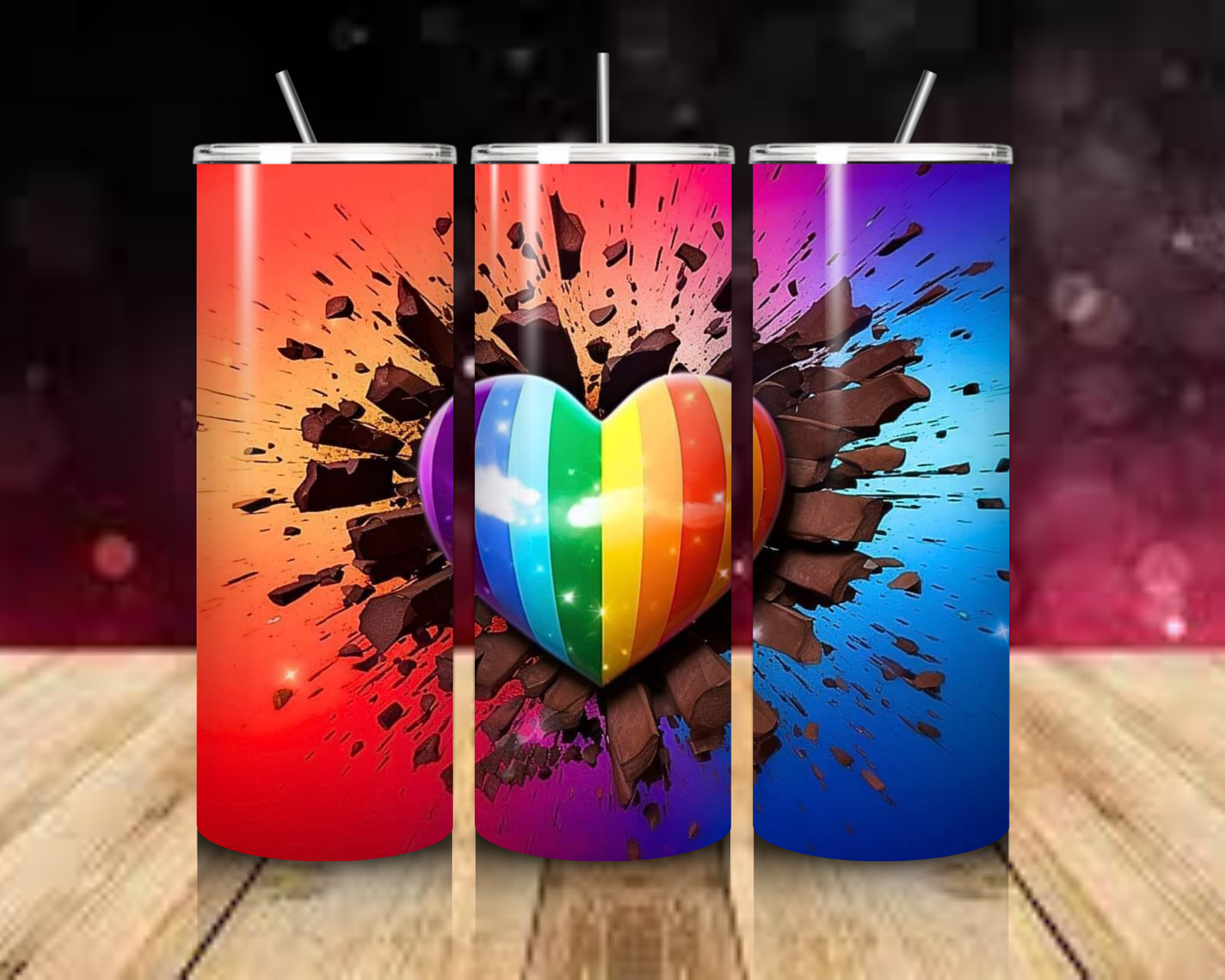 Gay Pride, LGBTQ+ Collection 20oz Skinny Tumblers. Thermos. Hot & Cold.