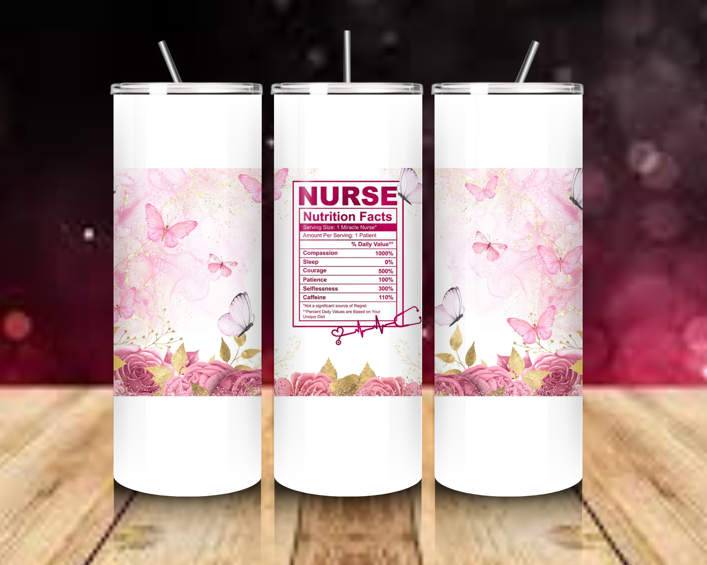 Nurse Collection 20oz Skinny Tumblers. Hot And Cold. Thermos.