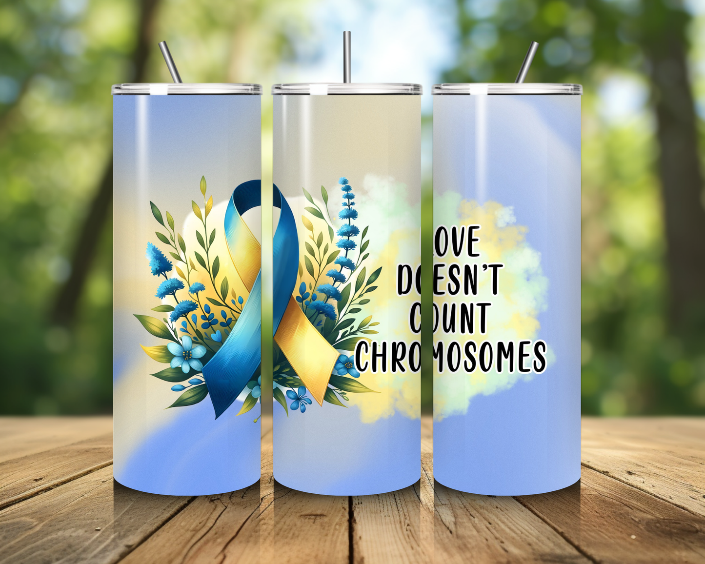 Down syndrome Awareness Collection 20oz Skinny Tumbler. Thermos. Hot & Cold