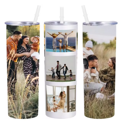 Personalised Custom 20oz Skinny Tumbler - Add your Own Photo