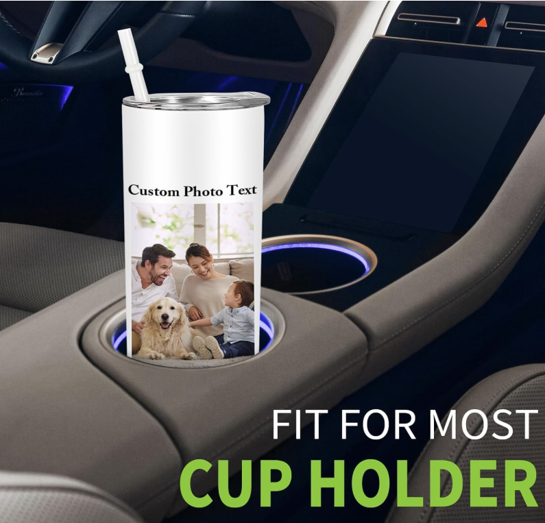 Personalised Custom 20oz Skinny Tumbler - Add your Own Photo