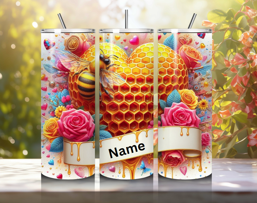 Bee My Valentine 20oz Skinny Tumblers – The Perfect Gift for Your Sweetheart And Bee Lovers!!