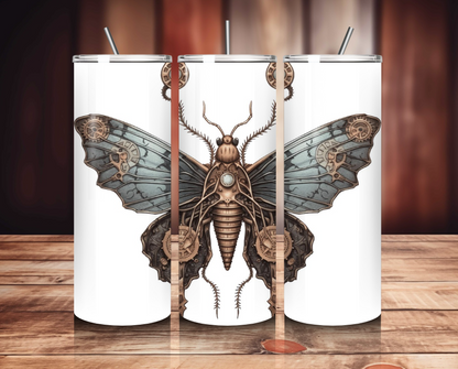 Steampunk 20 oz Steel Tumbler | Custom Travel Mug | Unique Gift for Him & Her | Vintage Style Drinkware