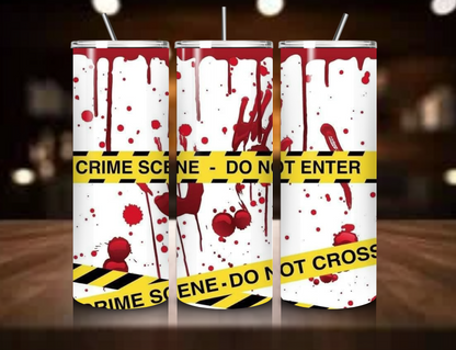 True Crime 20 oz Steel Tumbler – The Perfect Travel Mug for Crime Enthusiasts!