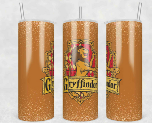 Unique Harry Potter House 20oz Skinny Tumbler - Gryffindor, Hufflepuff, Ravenclaw & Slytherin