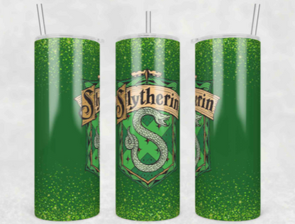 Unique Harry Potter House 20oz Skinny Tumbler - Gryffindor, Hufflepuff, Ravenclaw & Slytherin