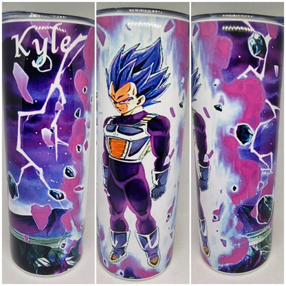 Anime Dragon Balls Z Inspired Themed Collection 20oz Skinny Tumblers. Hot And Cold.