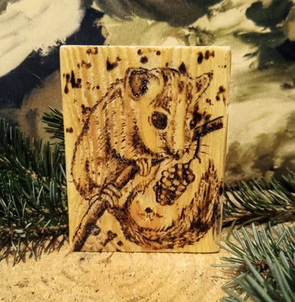 Handmade Pine Wood Burnt Coasters Or Picture  - Custom Wild Animal or Pet Portraits