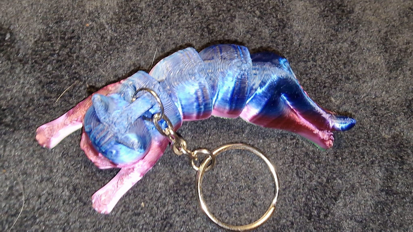3D Printed Articulated Cat Key Ring 🐱✨