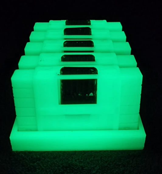 Glow-in-the-Dark Super Nintendo Cartridge-Shaped Switch Game Holder (Pack of 5)