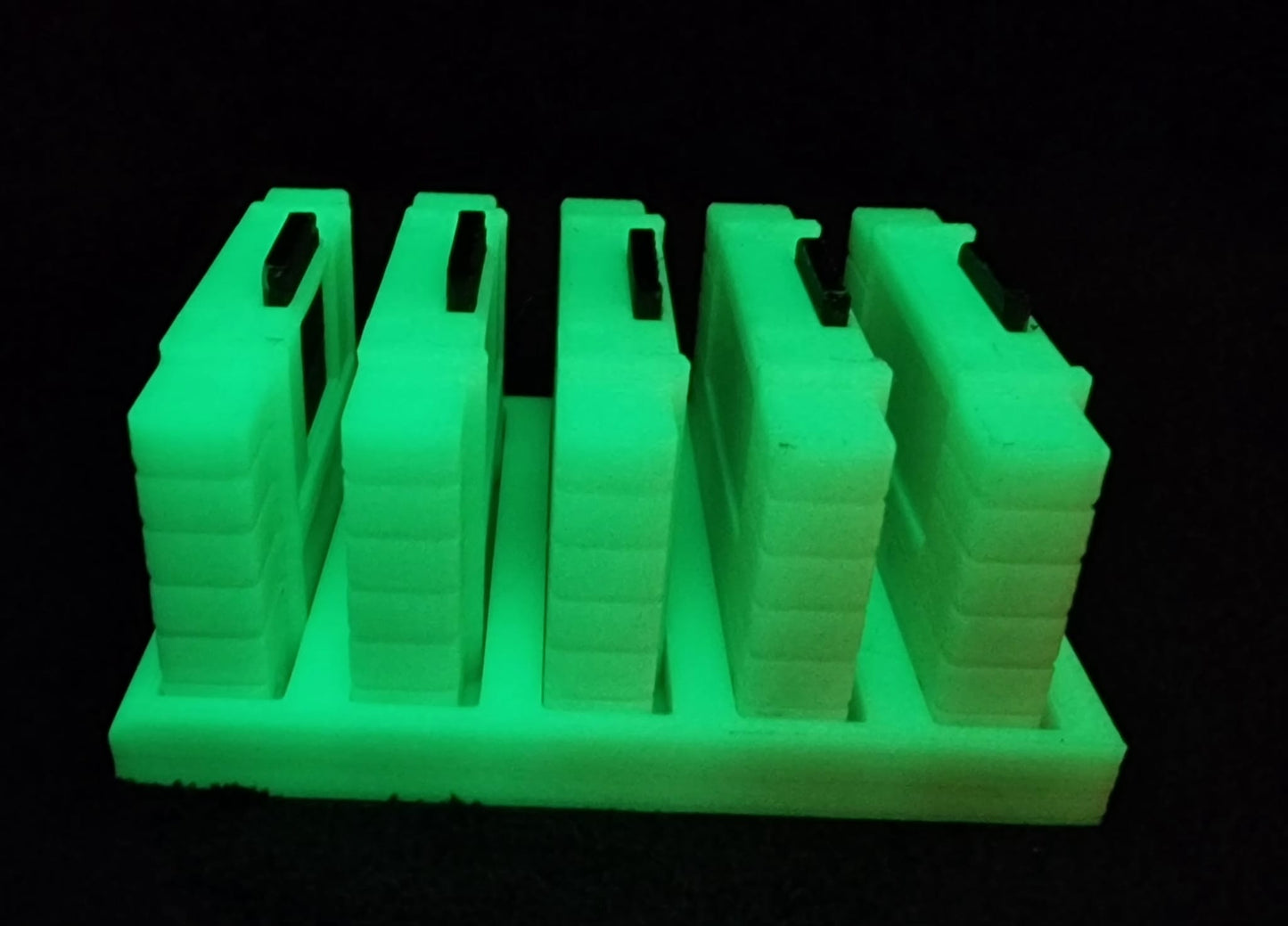 Glow-in-the-Dark Super Nintendo Cartridge-Shaped Switch Game Holder (Pack of 5)