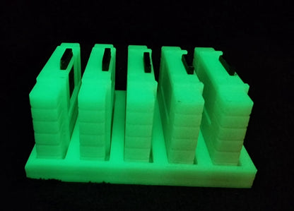 Glow-in-the-Dark Super Nintendo Cartridge-Shaped Switch Game Holder (Pack of 5)