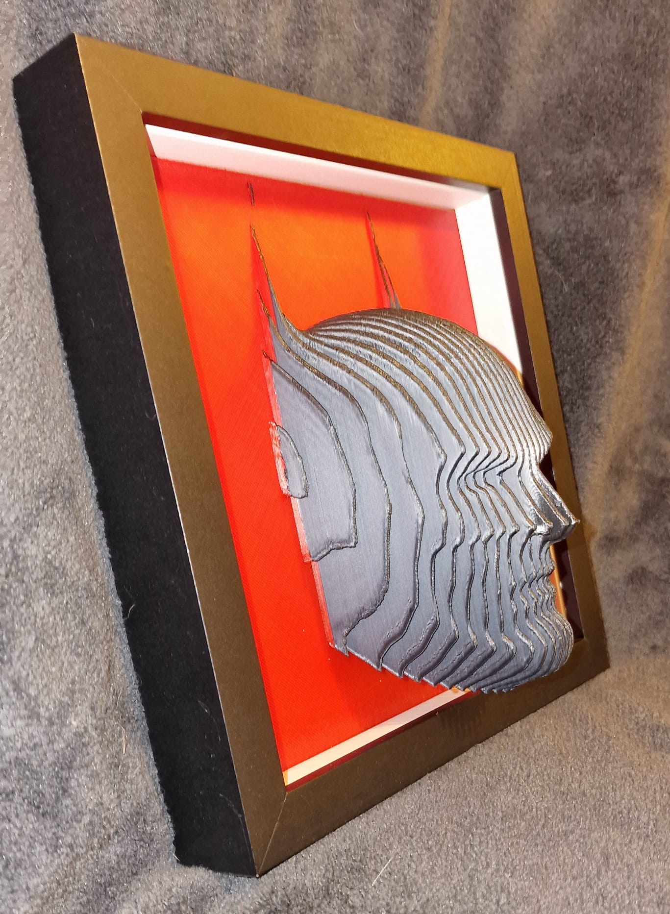 🦇 3D Printed Batman Wall Art – Shadow Box Frame (20x20x3 cm)