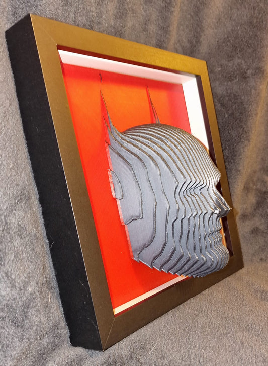 🦇 3D Printed Batman Wall Art – Shadow Box Frame (20x20x3 cm)