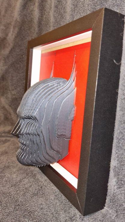 🦇 3D Printed Batman Wall Art – Shadow Box Frame (20x20x3 cm)