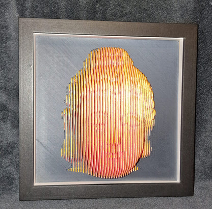 🧘‍♂️ 3D Printed Buddha in Shadow Box Frame – 30cm x 30cm