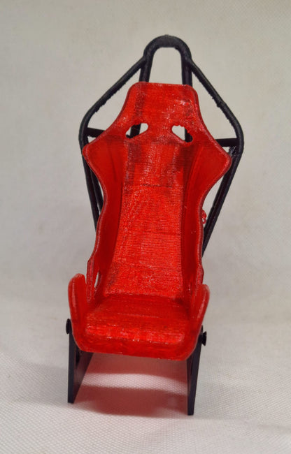 🏎️ 3D Printed Recaro Racing Seat Phone Holder with Roll Cage – Real Carbon Fibre – Custom Colours
