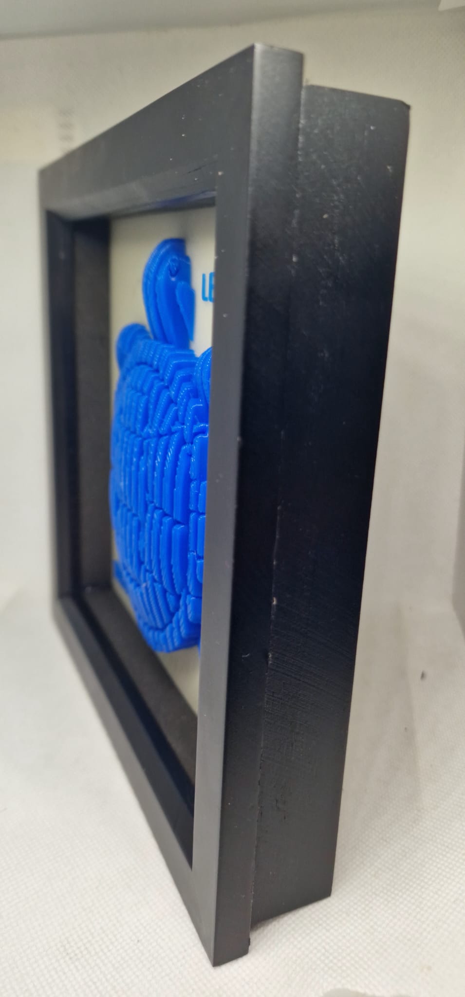3D Printed Layered Baby Turtle “Leonardo” – TMNT-Inspired Collectible | Glow-in-the-Dark Shadow Box