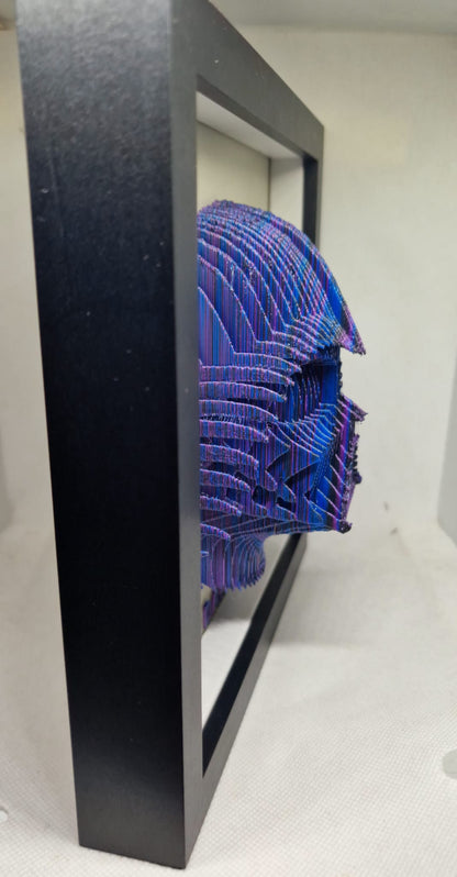 3D Darth Vader Shadow Box – Duo Dark PLA + Glow-in-the-Dark “The Dark Side” Background – Star Wars Display