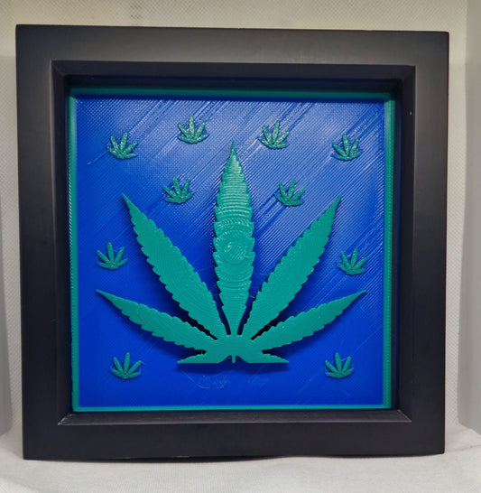 3D-Printed Cannabis Leaf Shadow Box | 3D 420 Bud Range by The Bottle Boy