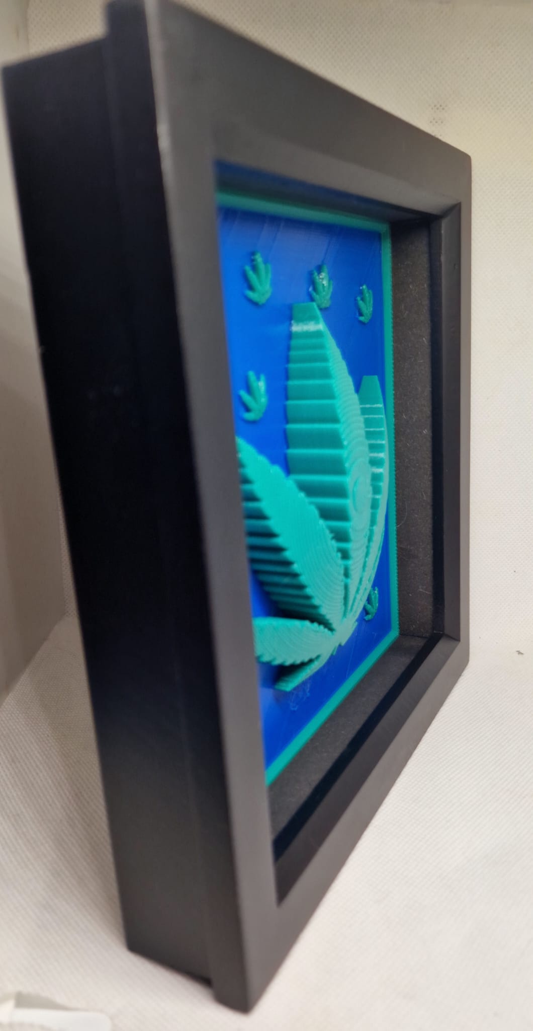 3D-Printed Cannabis Leaf Shadow Box | 3D 420 Bud Range by The Bottle Boy