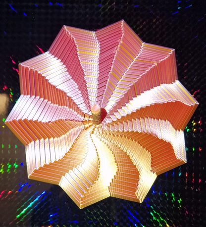 3D Printed 10-Pointed Sensory Fidget Toy with Handle – Quad Colour Silk PLA – Autism & ADHD Support