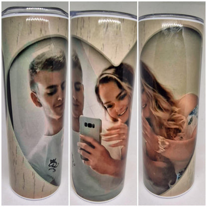 Personalised Custom 20oz Skinny Tumbler - Add your Own Photo