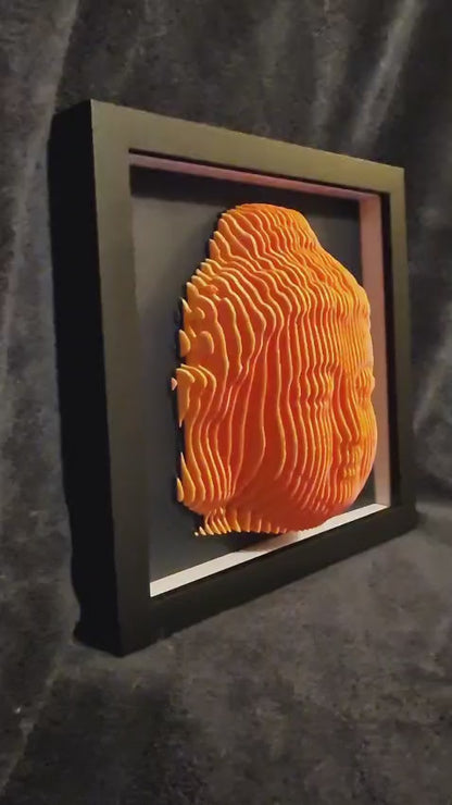 🧘‍♂️ 3D Printed Buddha in Shadow Box Frame – 30cm x 30cm