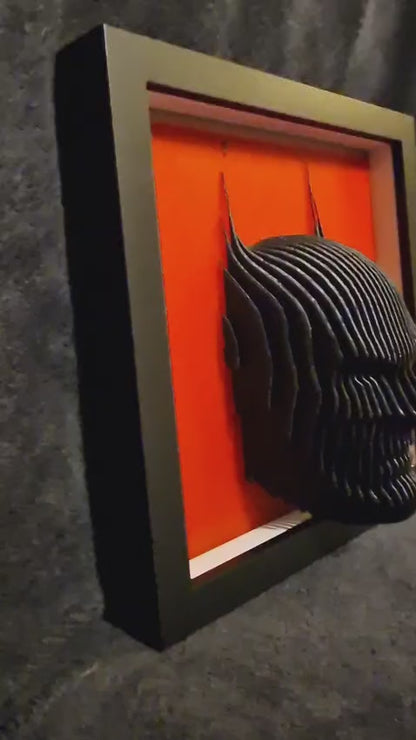 🦇 3D Printed Batman Wall Art – Shadow Box Frame (20x20x3 cm)