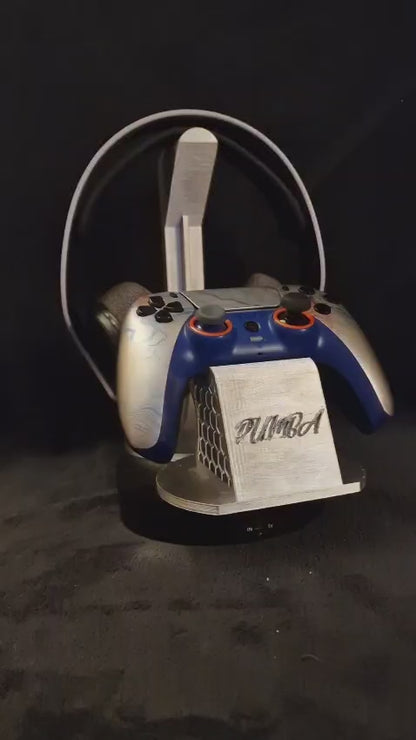 PS5 Controller Pad And Headset Dock Personalised - Add Gamer Tag